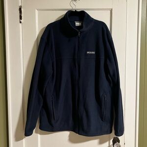 Columbia Navy Blue Fleece Jacket, XLT
